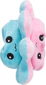 Trixie octopus omkeerbaar pluche roze / lichtblauw