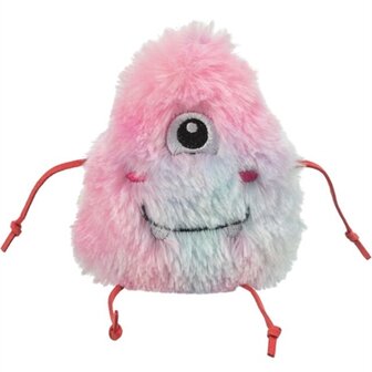 Trixie monster pluche met catnip roze