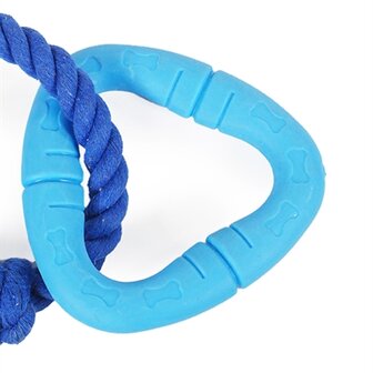 Battersea triangel rubber / touw blauw