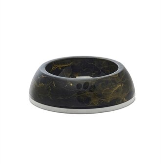 Savic voerbak delice 1 marble zwart / goud