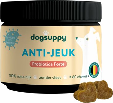 DogSuppy Probiotica Forte - Anti-Jeuk - ZONDER KIP/LAM/RUND - +/- 60 Chewies