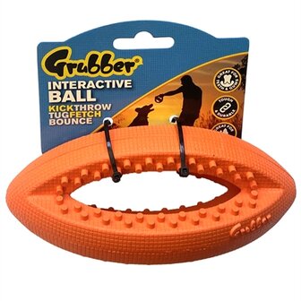 Happy pet grubber interactieve rugbybal mini assorti