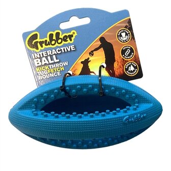 Happy pet grubber interactieve rugbybal mini assorti