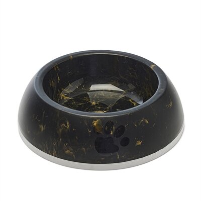 Savic voerbak delice 3 marble zwart / goud